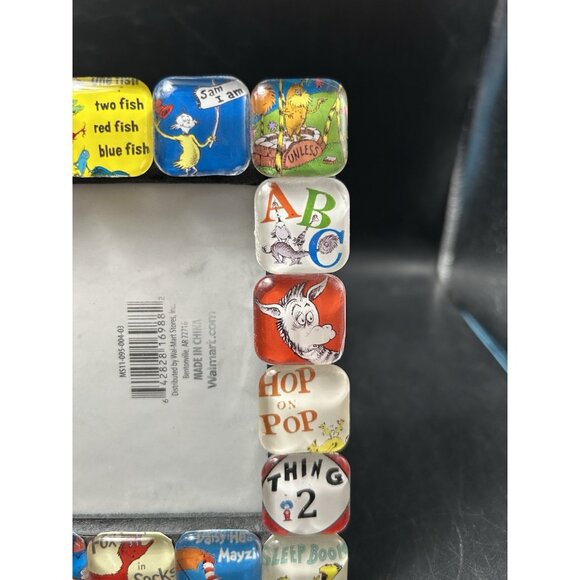 Dr Seuss Photo Frame Glass Block Tiles 4x6 Easel Back Childs Room Hand Craft - Picture 6 of 7